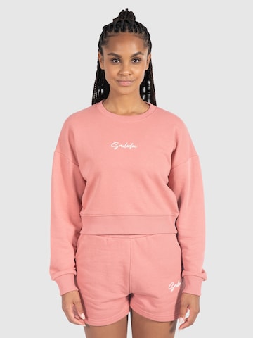 Smilodox Sweatshirt 'Elyssa' in Roze: voorkant