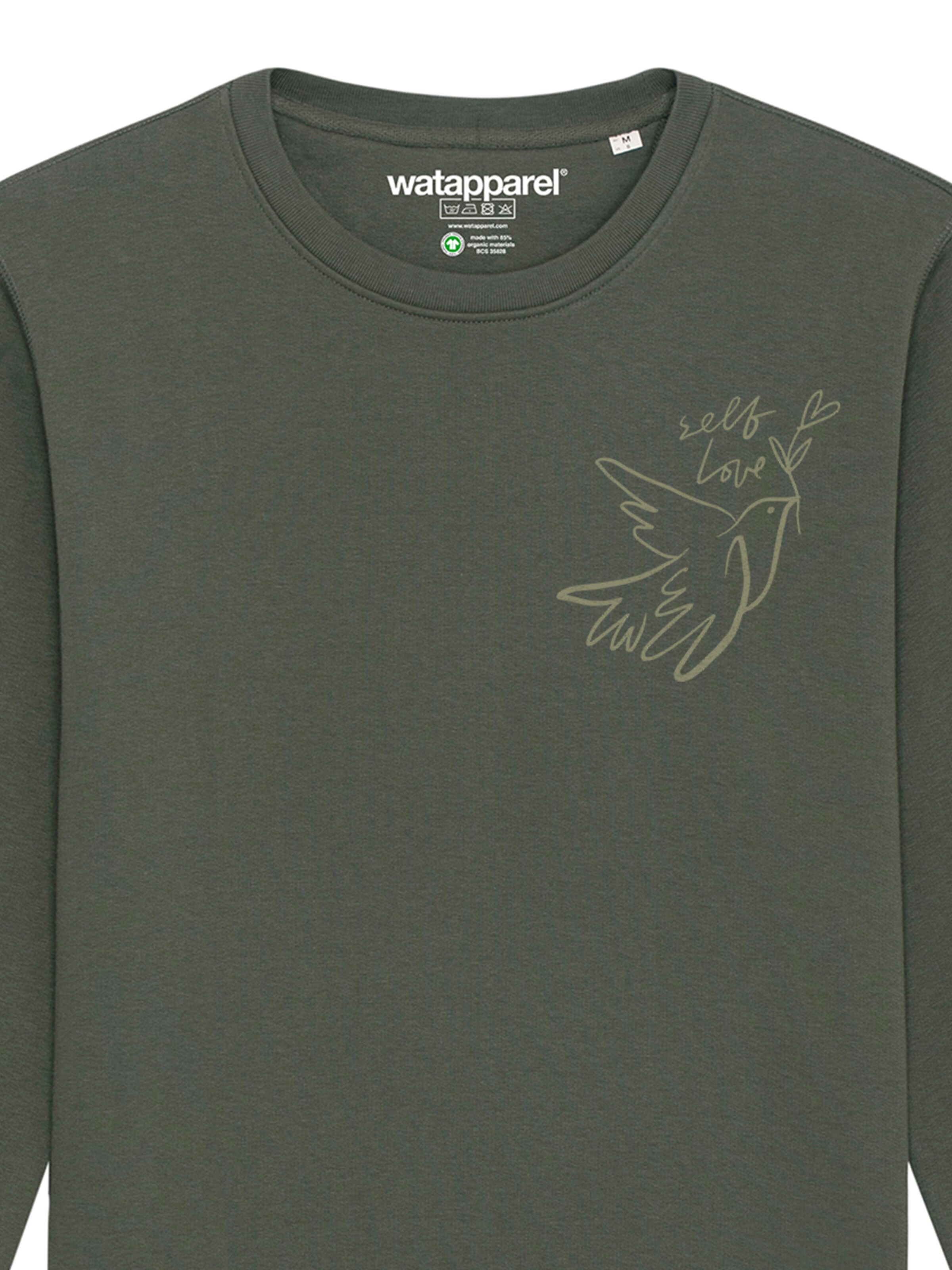Sweat-shirt 'Self Love' Watapparel en vert