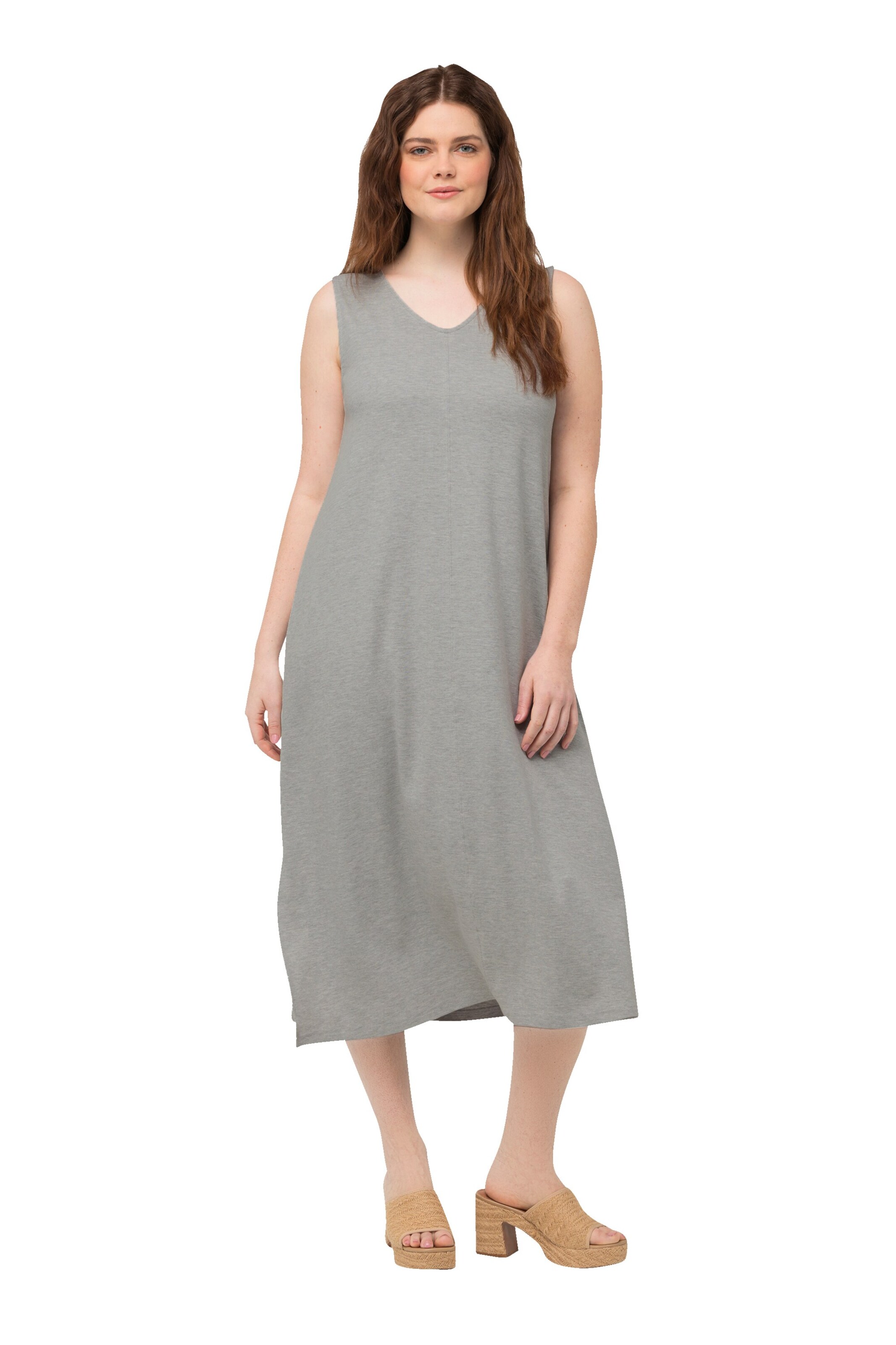 Ulla Popken Jurk in Grijs: voorkant