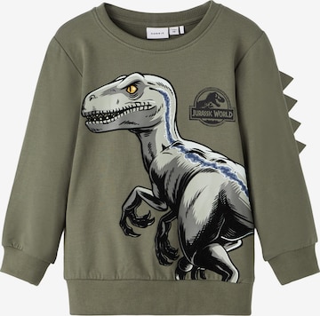 NAME IT Sweatshirt 'Jairi Jurassic' in Grün: predná strana