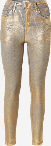 River Island Slimfit Jeans in Goud: voorkant