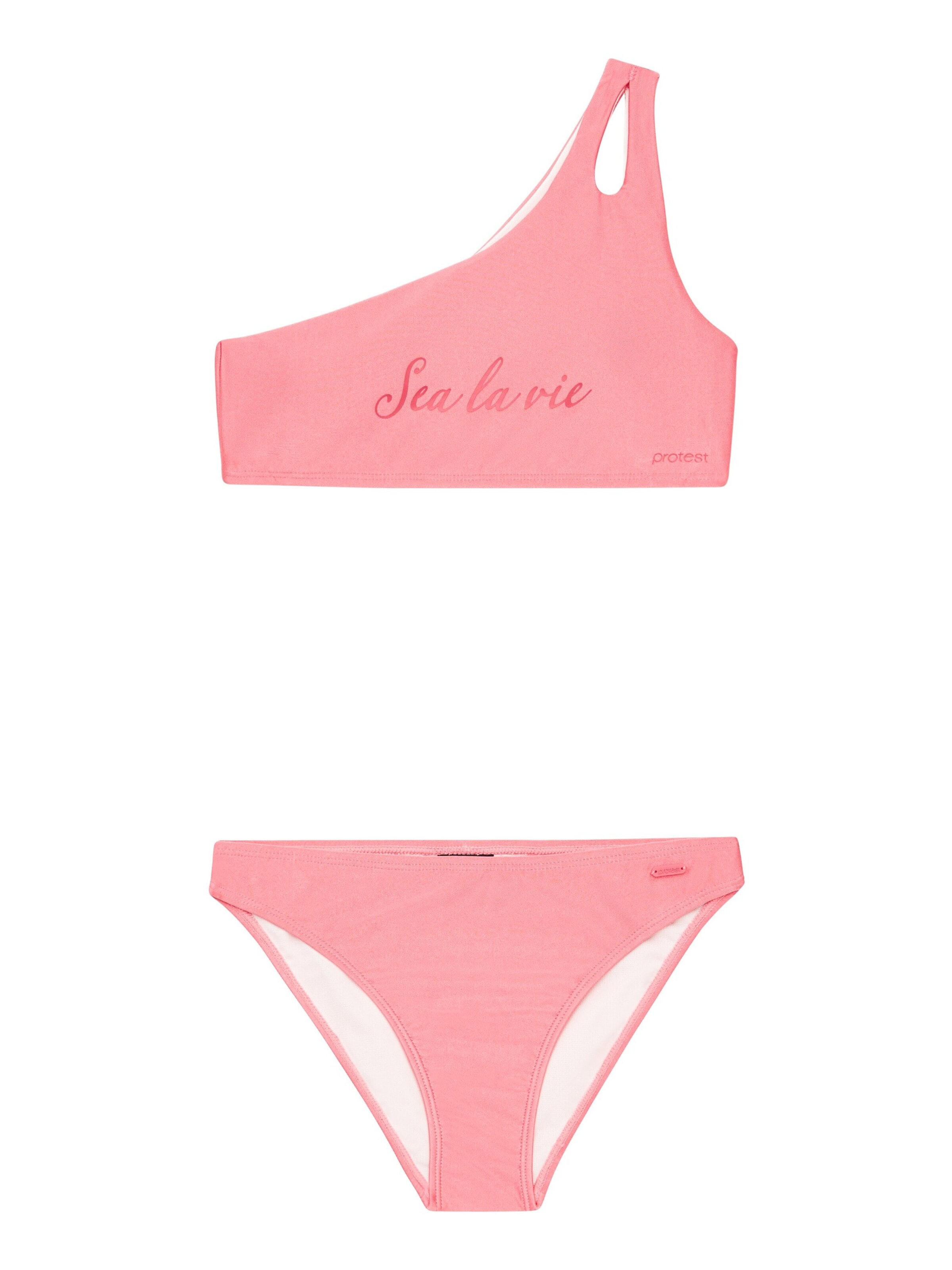 PROTEST Bustier Bikini 'PRTYeah JR' in Roze: voorkant