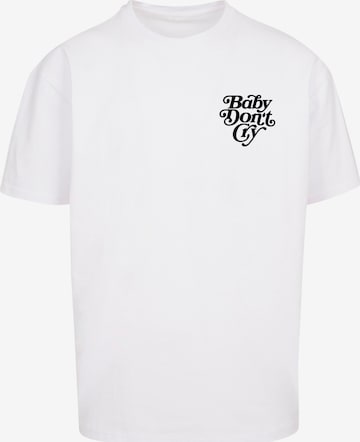 Maglietta 'Baby Don´t Cry' di MT Upscale in bianco: frontale