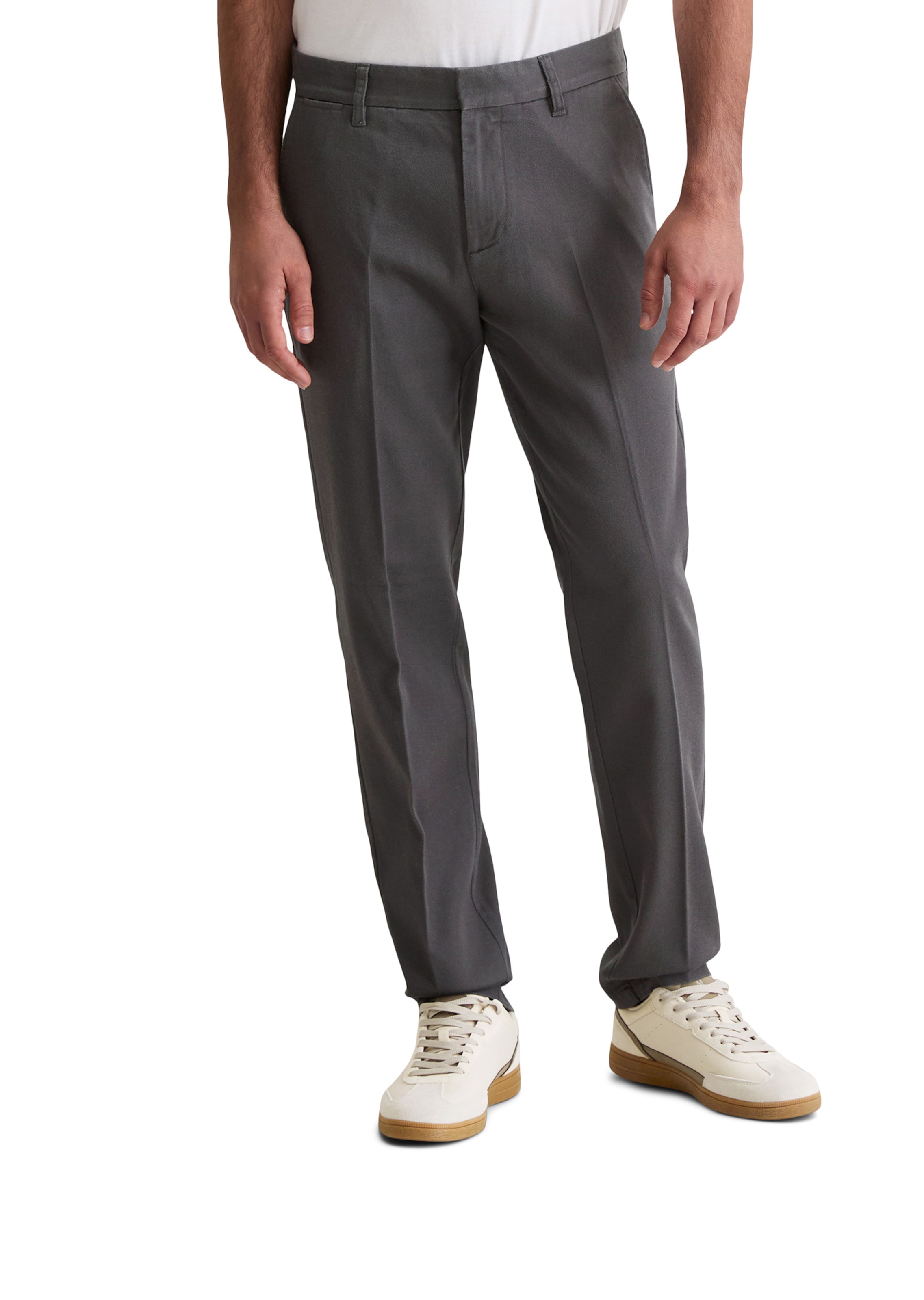 Marc O'Polo Regular Chinohose 'Osby' in Grau: Vorderseite