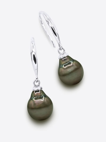 Boucles d'oreilles 'Rapanu' Ateliers Saint Germain en gris : devant