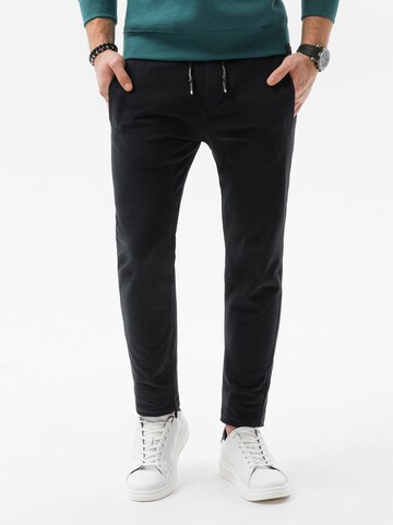 Ombre Tapered Broek 'P946' in Zwart: voorkant