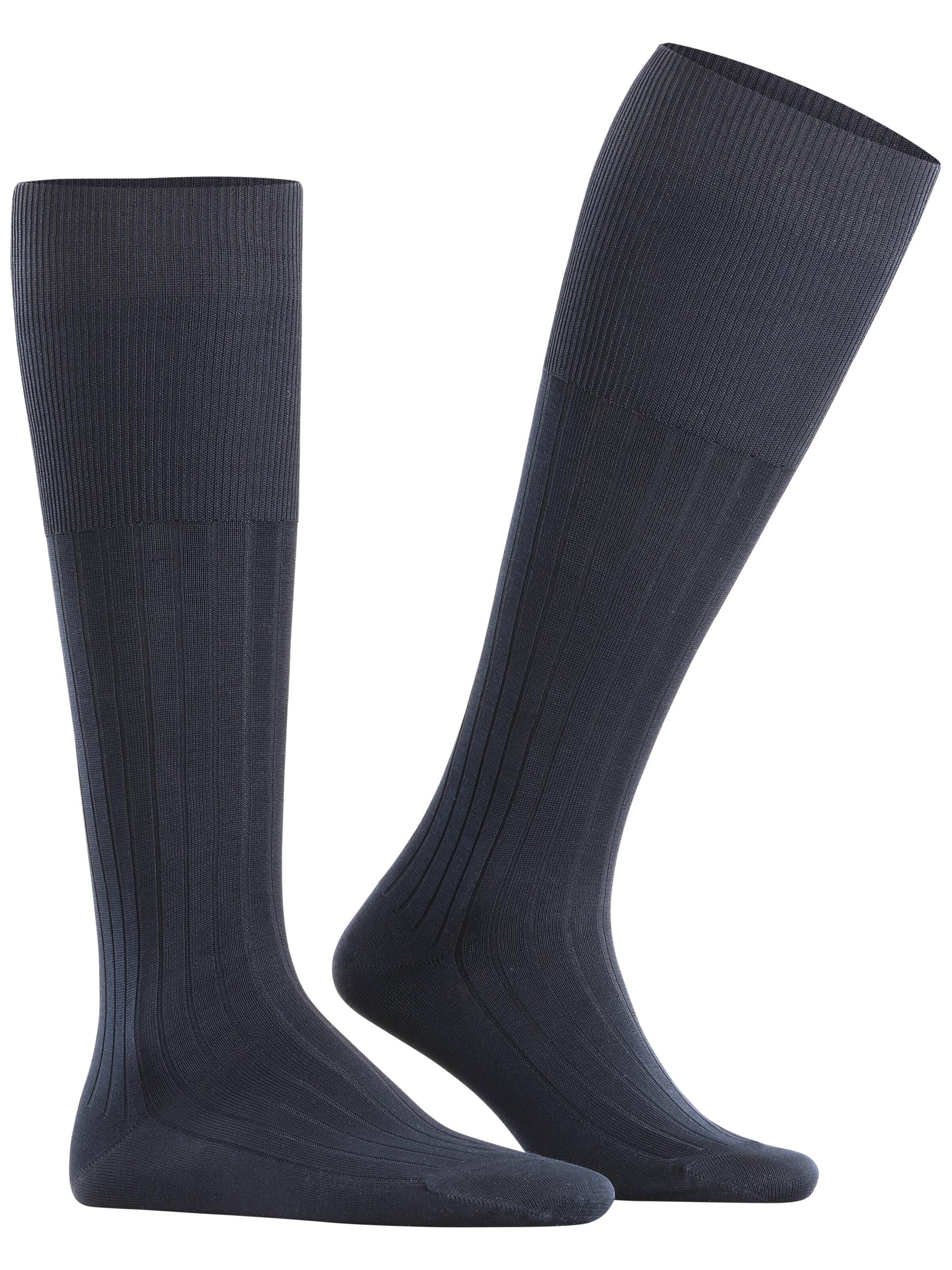 FALKE Knee High Socks 'Milano' in Blue: front