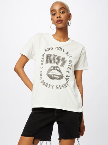 VILA T-Shirt 'Rocksy Kiss' in Weiß: Vorderseite