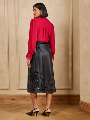 Jupe love & roses en noir
