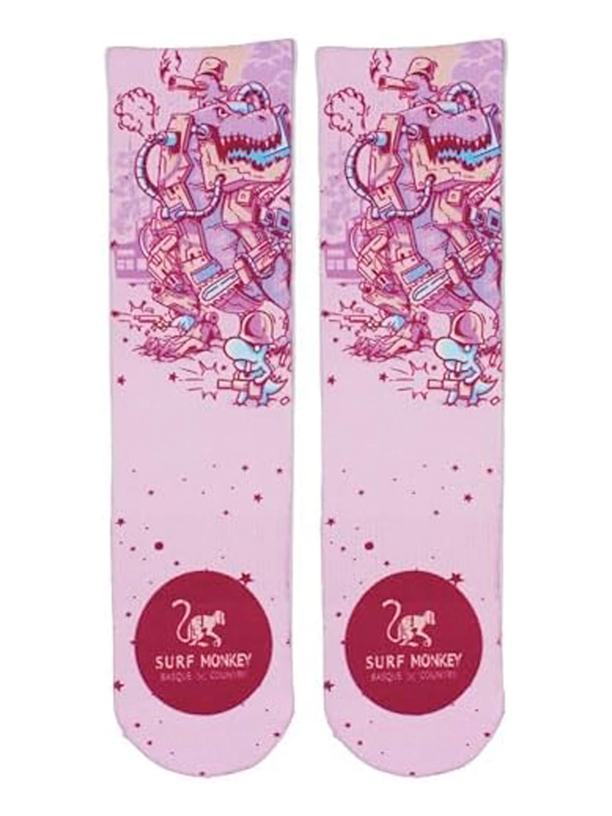 Surf Monkey Sports socks in Pink: front