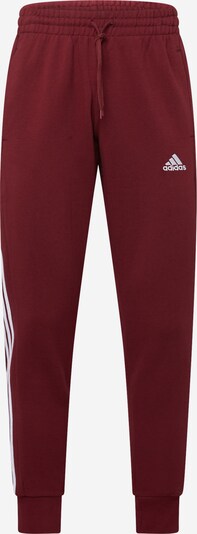 ADIDAS SPORTSWEAR Športne hlače 'Essentials' | burgund / bela barva, Prikaz izdelka