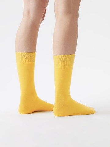 Von Jungfeld Socken 'Signature Innenbund' in Gelb