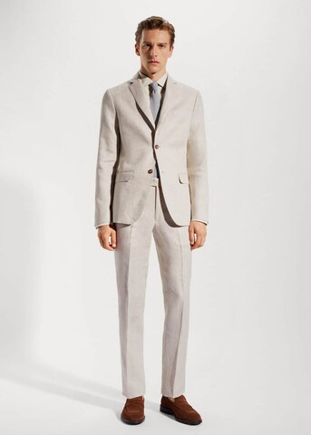 MANGO MAN Regular fit Suit Jacket 'Florida' in Beige