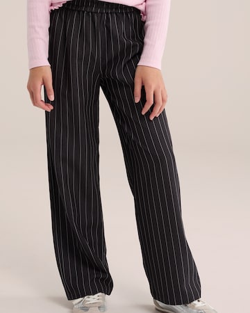 WE Fashion Loosefit Broek in Grijs: voorkant