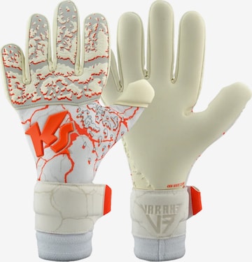 KEEPERsport Athletic Gloves in White: front