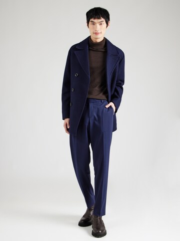 Slimfit Pantaloni con piega frontale di bugatti in blu