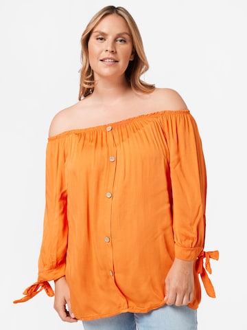 Z-One - Blusa 'Eliana' em laranja: frente