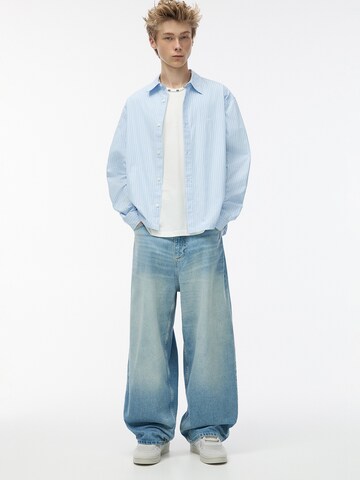 Pull&Bear Regular Fit Hemd in Blau