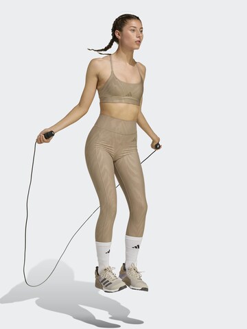 ADIDAS PERFORMANCE Бюстье Спортивный бюстгальтер в Бежевый: спереди
