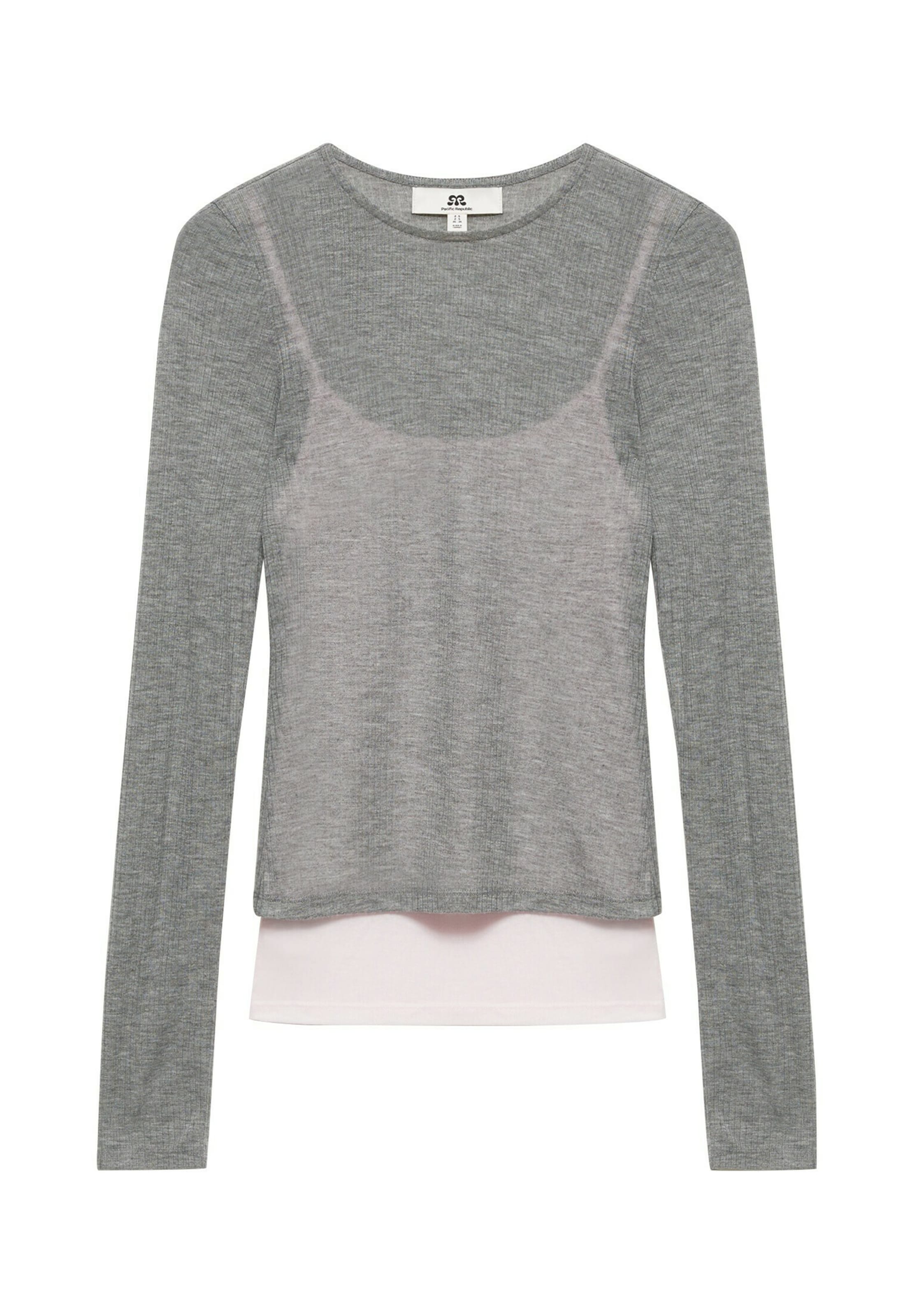 Pull&Bear Shirt 'PACIFIC' in Grey: front