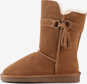 Gooce Snowboots 'Bangle' in Bruin: voorkant