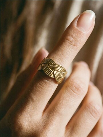 Nemomatheo Ring 'Tresse – Statement-Flechtring' in Gold