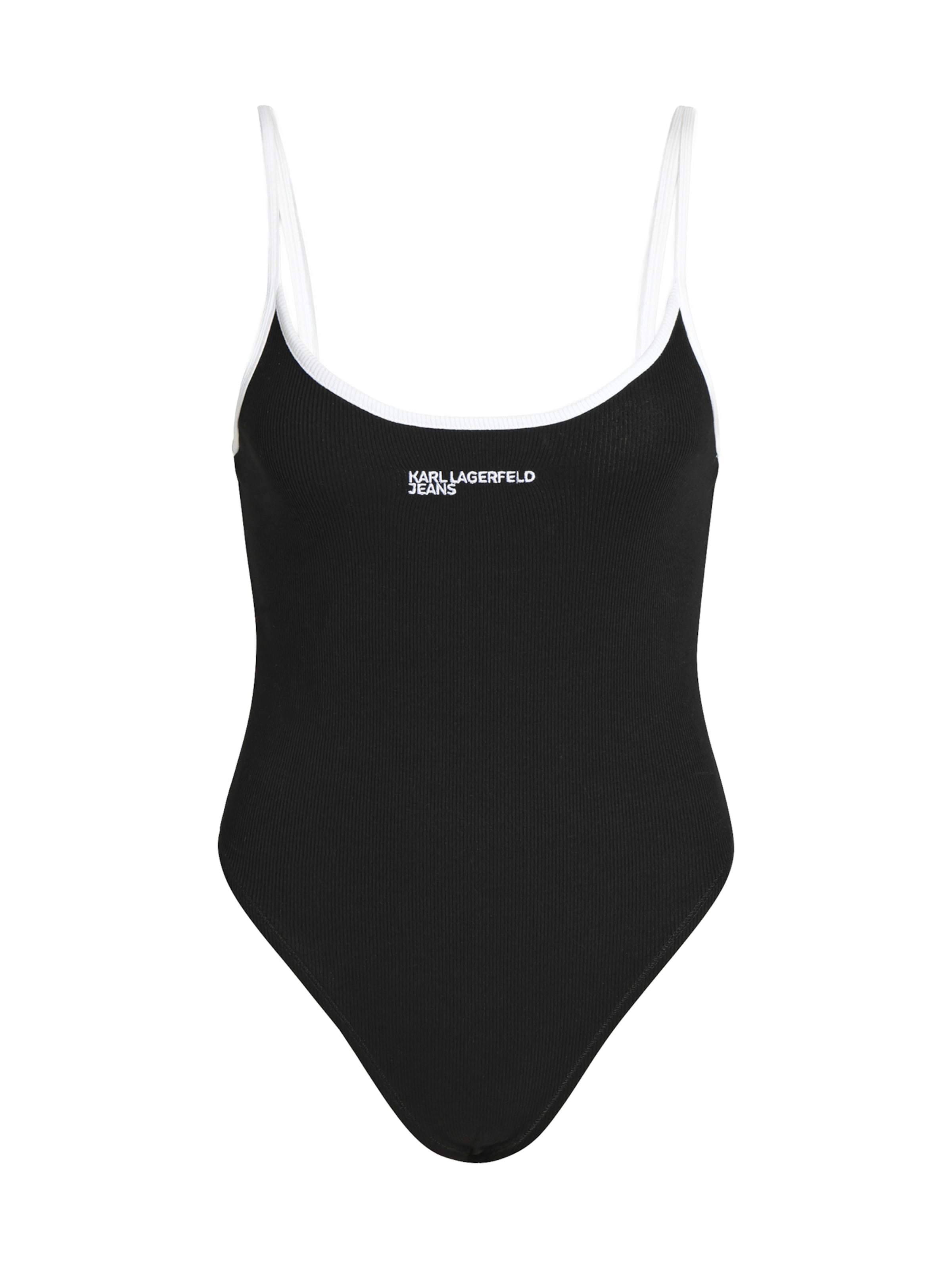 KARL LAGERFELD JEANS - Camisa body em preto: frente