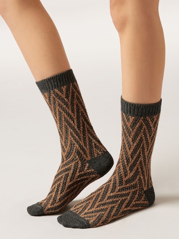 CALZEDONIA Socken in Braun: Vorderseite