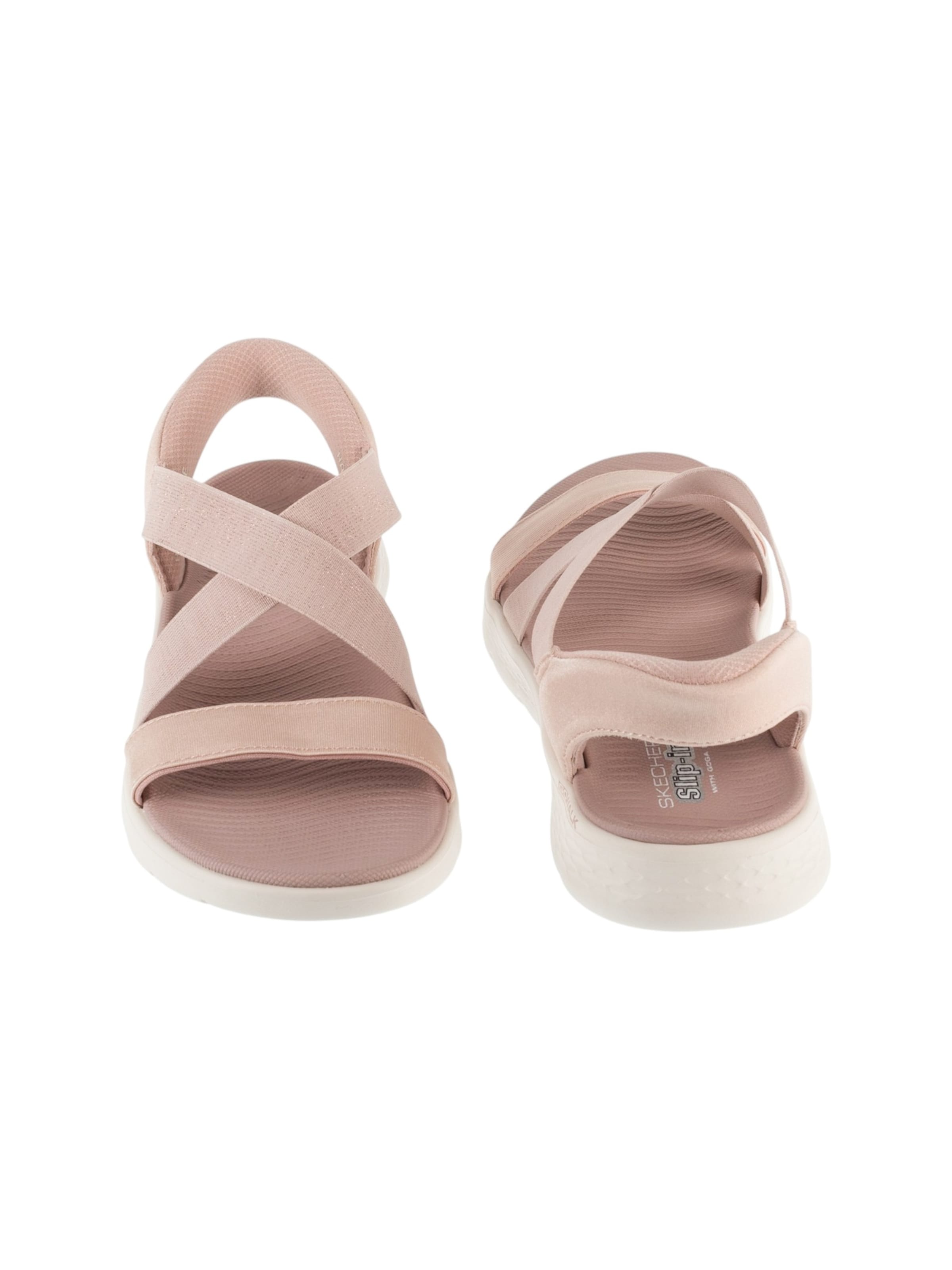 SKECHERS Sandale 'Skechers Slip-Ins: Go Walk Flex Sandal - Glimmer Up' in Pink