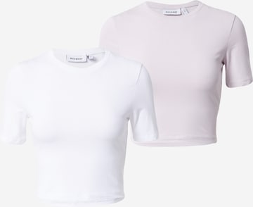 WEEKDAY T-shirt i rosa: framsida