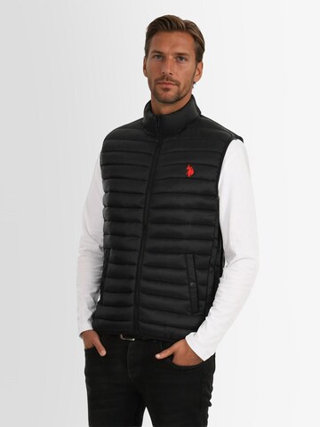 U.S. POLO ASSN. Vest in Black: front