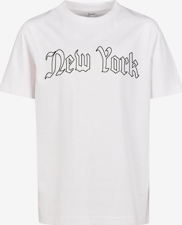 Mister Tee Shirt 'New York' in Wit: voorkant