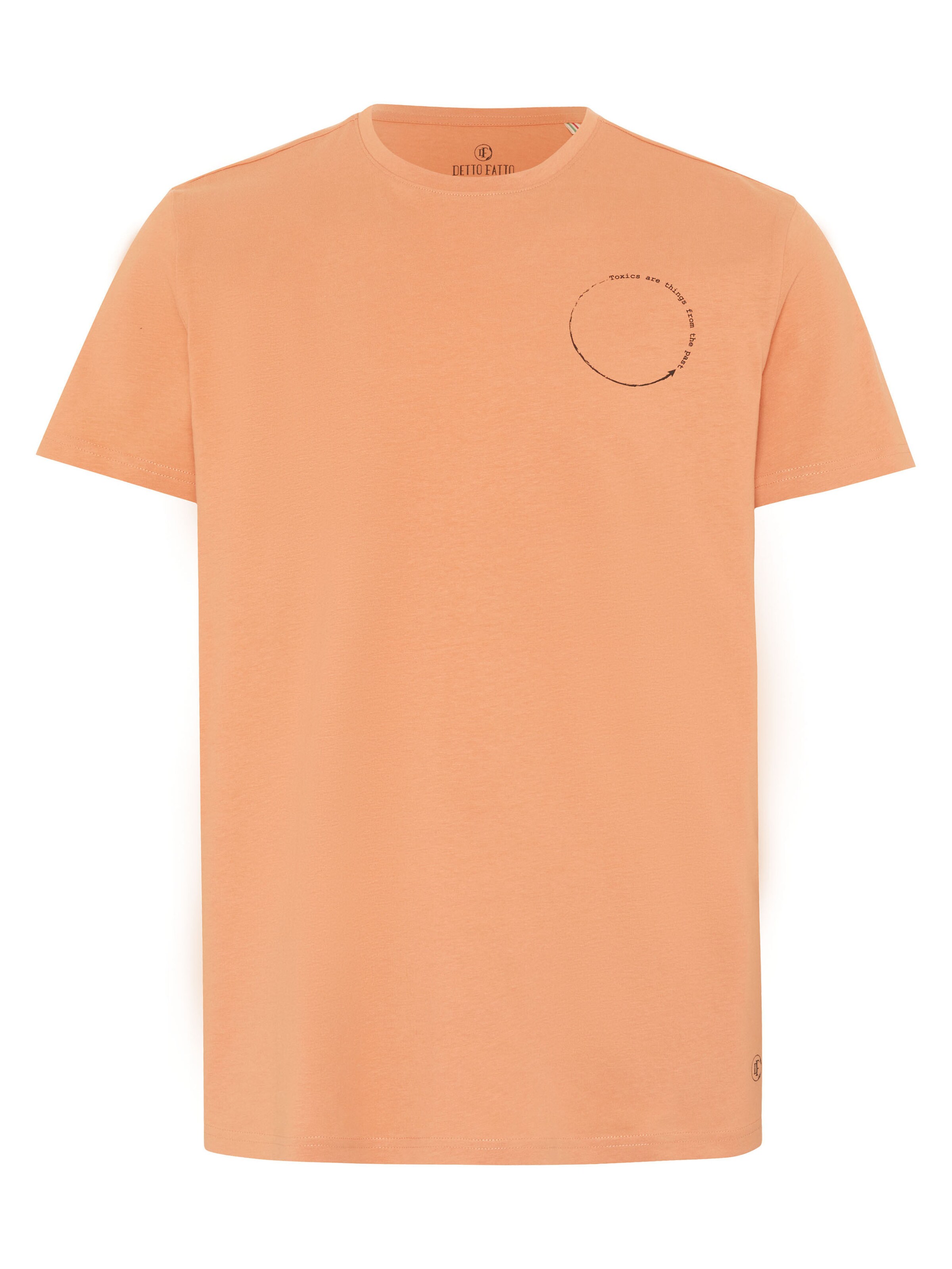 Detto Fatto Shirt ' mit Print-Botschaft ' in Orange: front