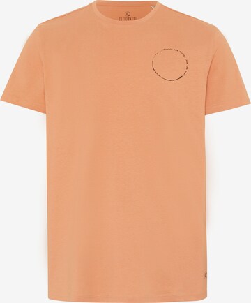 Detto Fatto Shirt ' mit Print-Botschaft ' in Orange: front