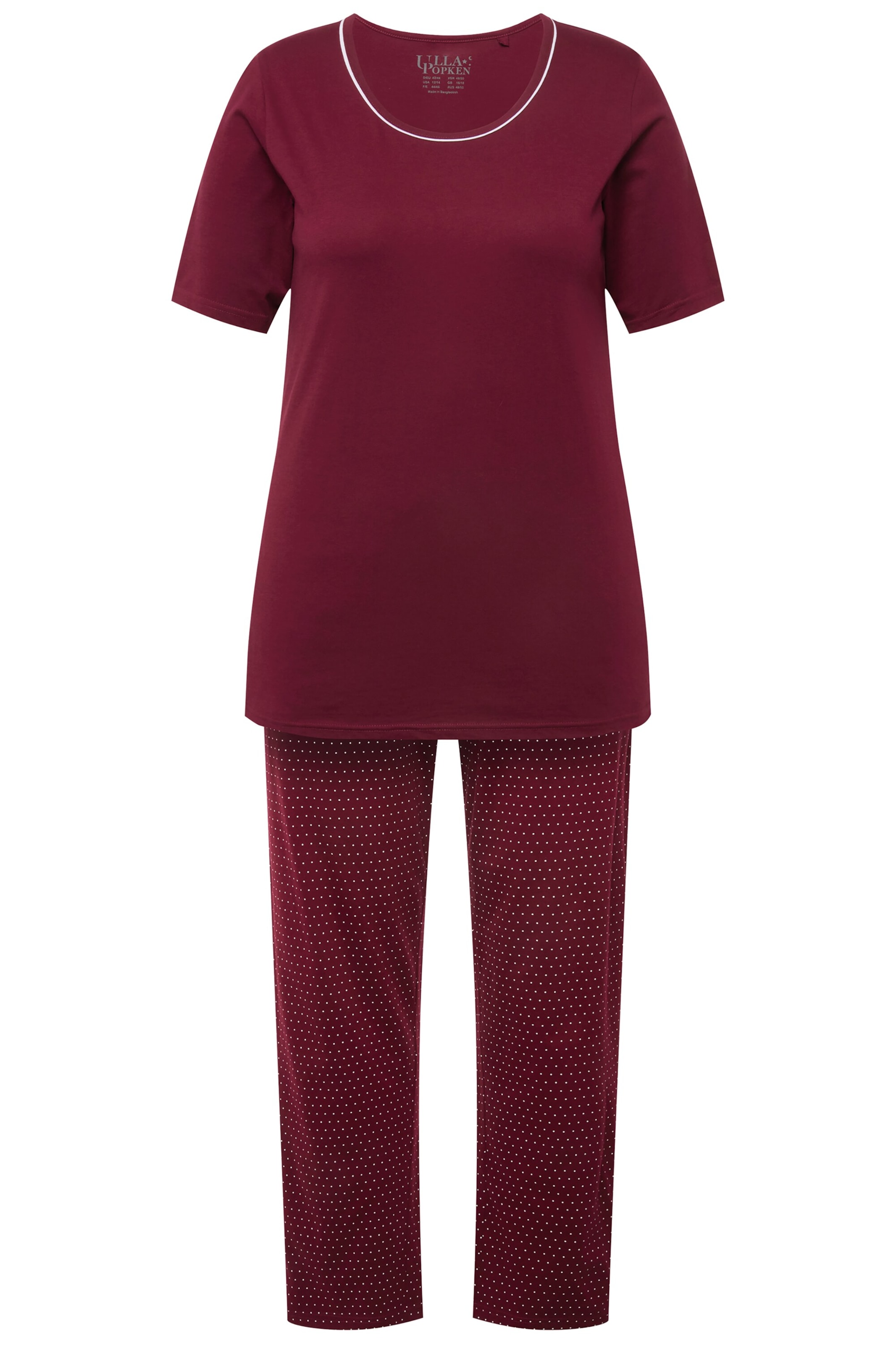 Ulla Popken Pyjama in Rot: Vorderseite