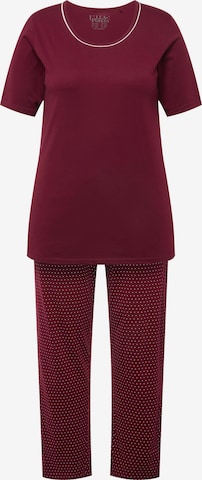 Pyjama Ulla Popken en rouge : devant