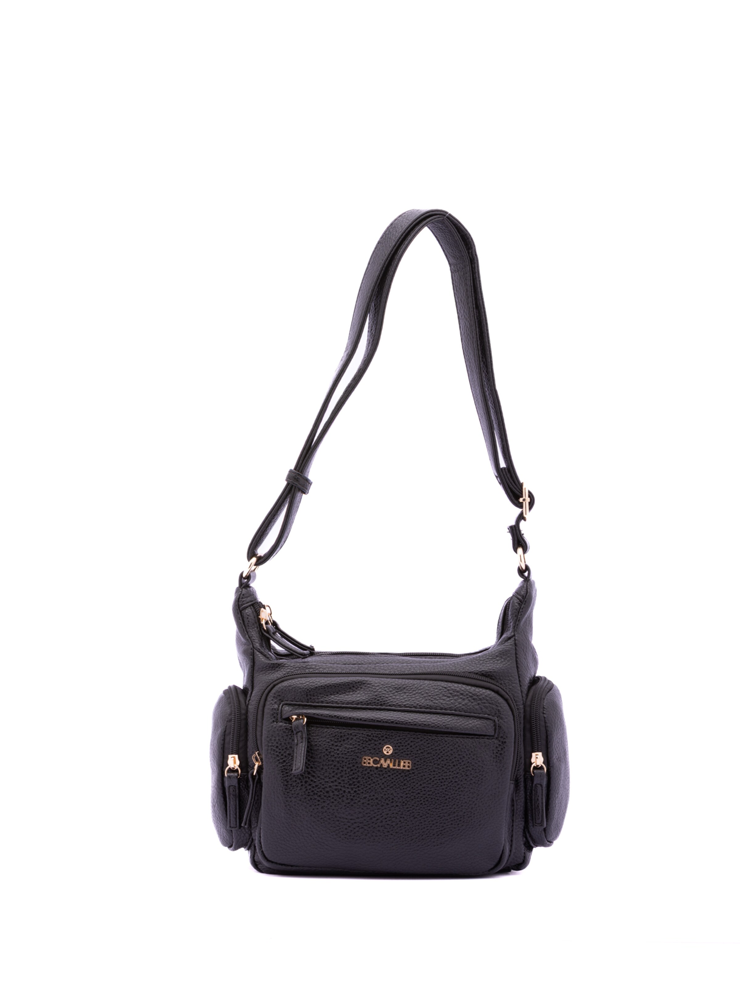 Borsa a spalla 'Borsa a Spalla Donna B Cavalli Ecopelle Zip' di B. Cavalli in nero: frontale