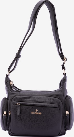 Borsa a spalla 'Borsa a Spalla Donna B Cavalli Ecopelle Zip' di B. Cavalli in nero: frontale
