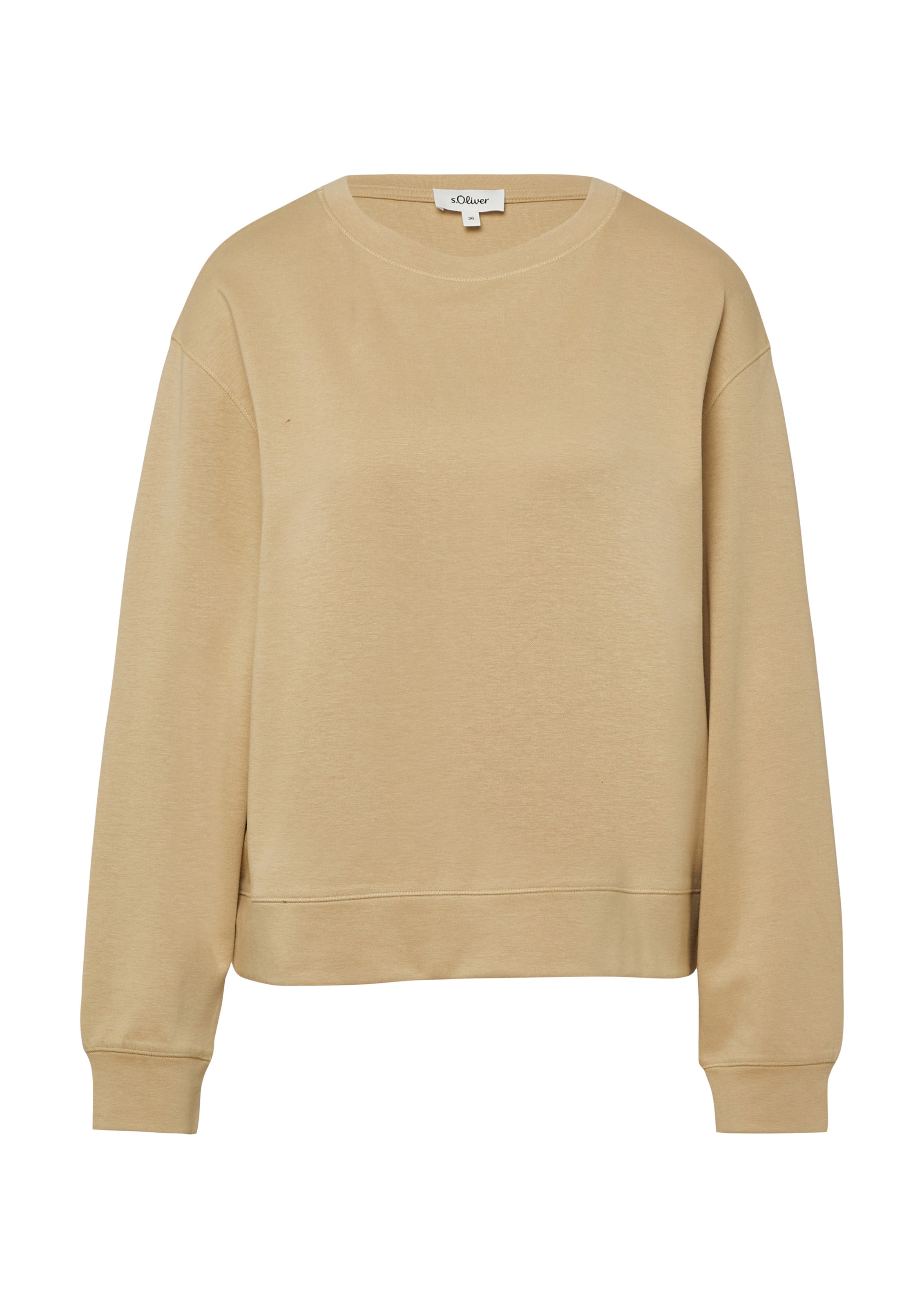 s.Oliver Sweatshirt in Beige: Vorderseite