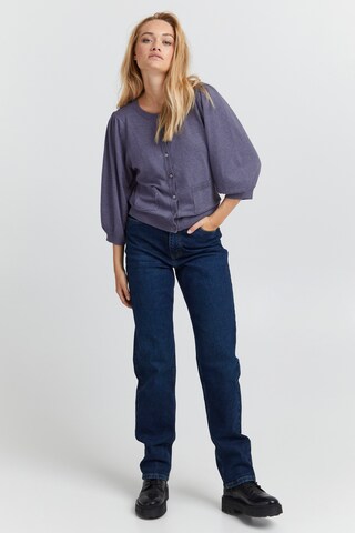 PULZ Jeans Gebreid vest 'SARA' in Blauw