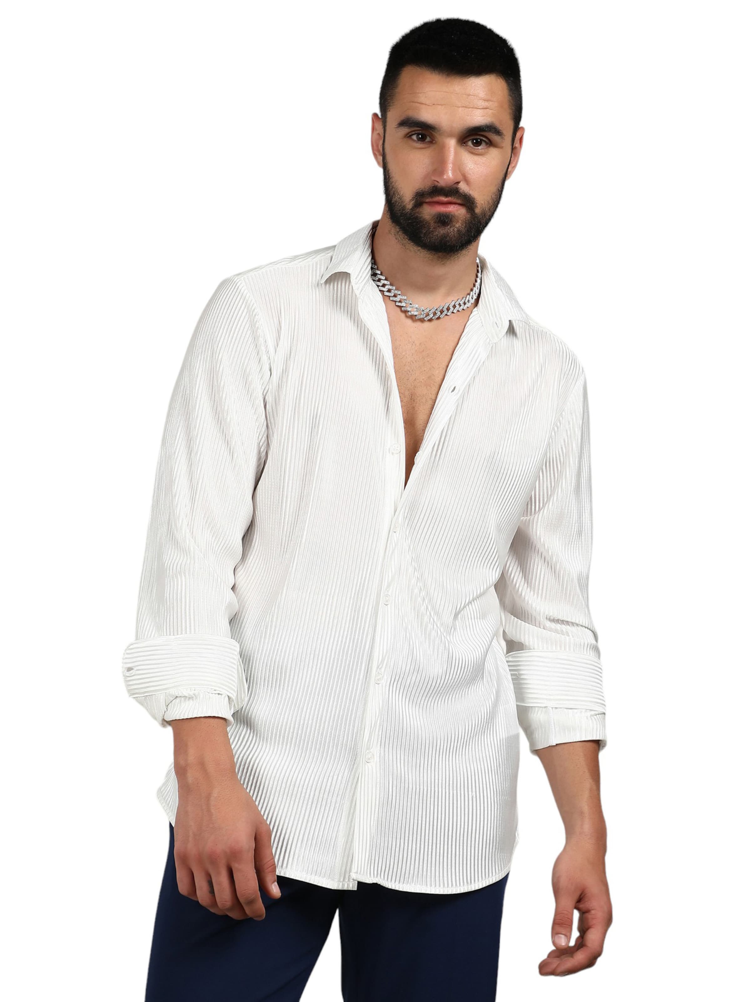 Campus Sutra - Ajuste regular Camisa 'Ari' en blanco