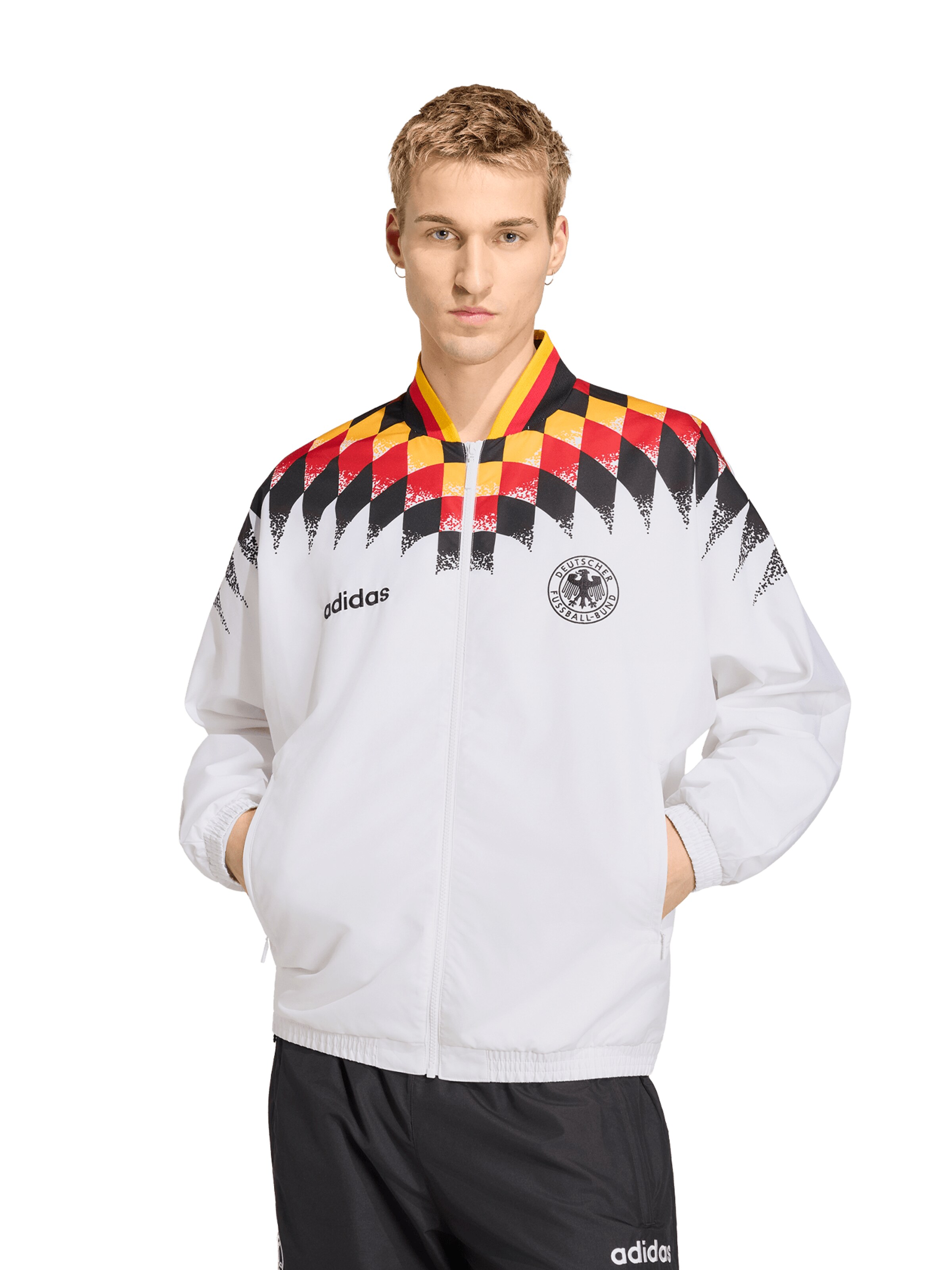 ADIDAS PERFORMANCE Athletic Jacket in White: front