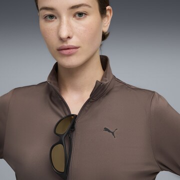PUMA Sports sweat jacket 'Strong' in Brown