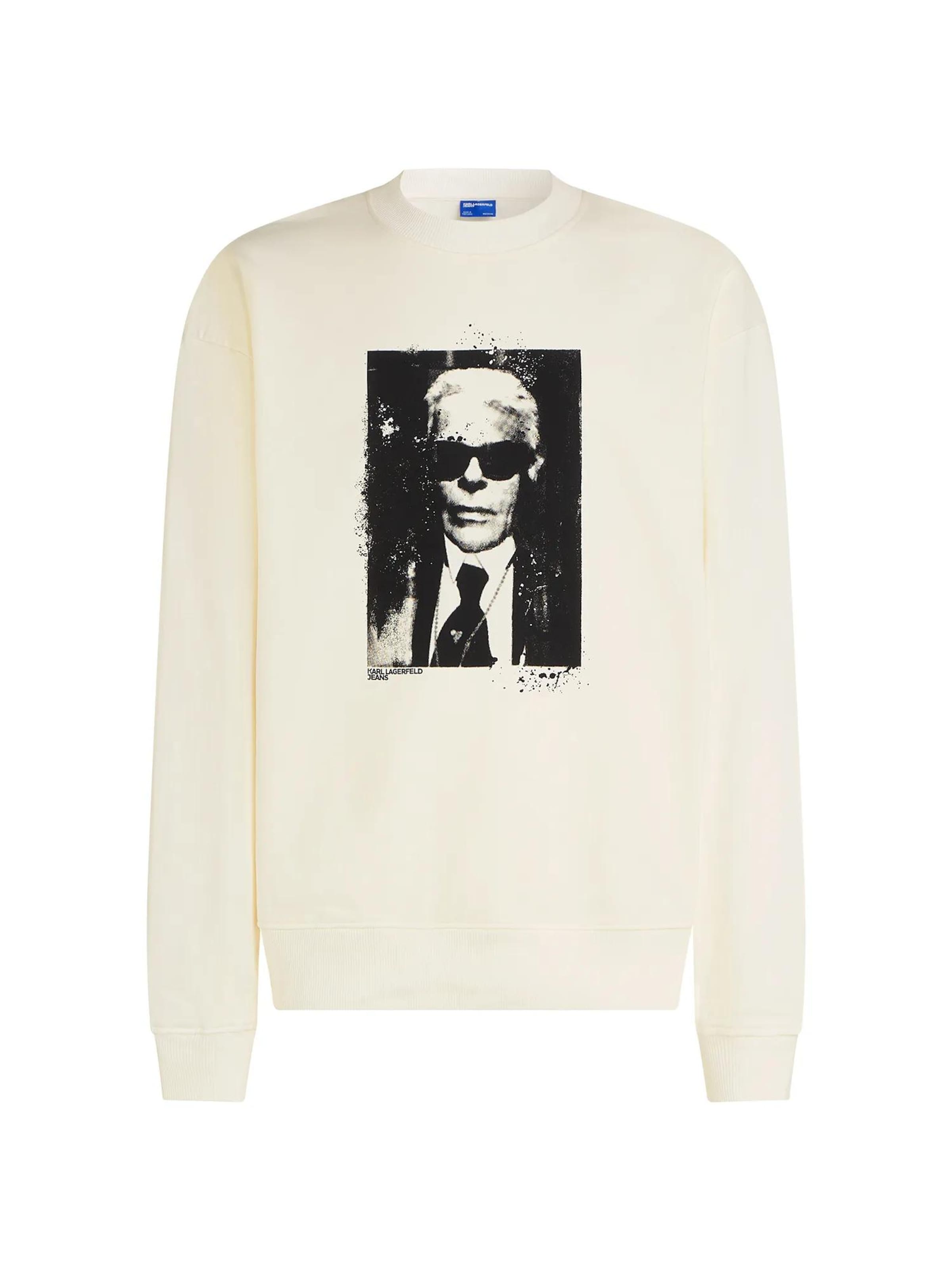 KARL LAGERFELD JEANS Tréning póló - fehér: elől