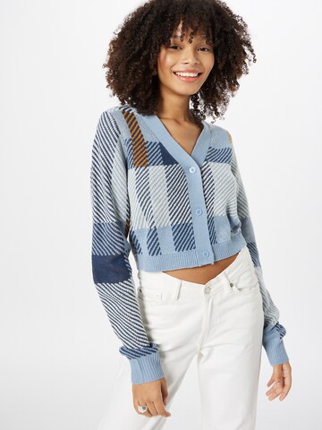 Noisy may Knit Cardigan in Blue: front