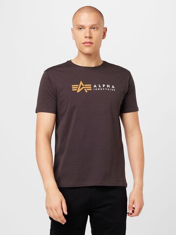 ALPHA INDUSTRIES - Camiseta en marrón: frente