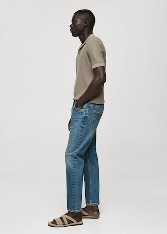 MANGO MAN Tapered Jeans 'Ben' in Blau
