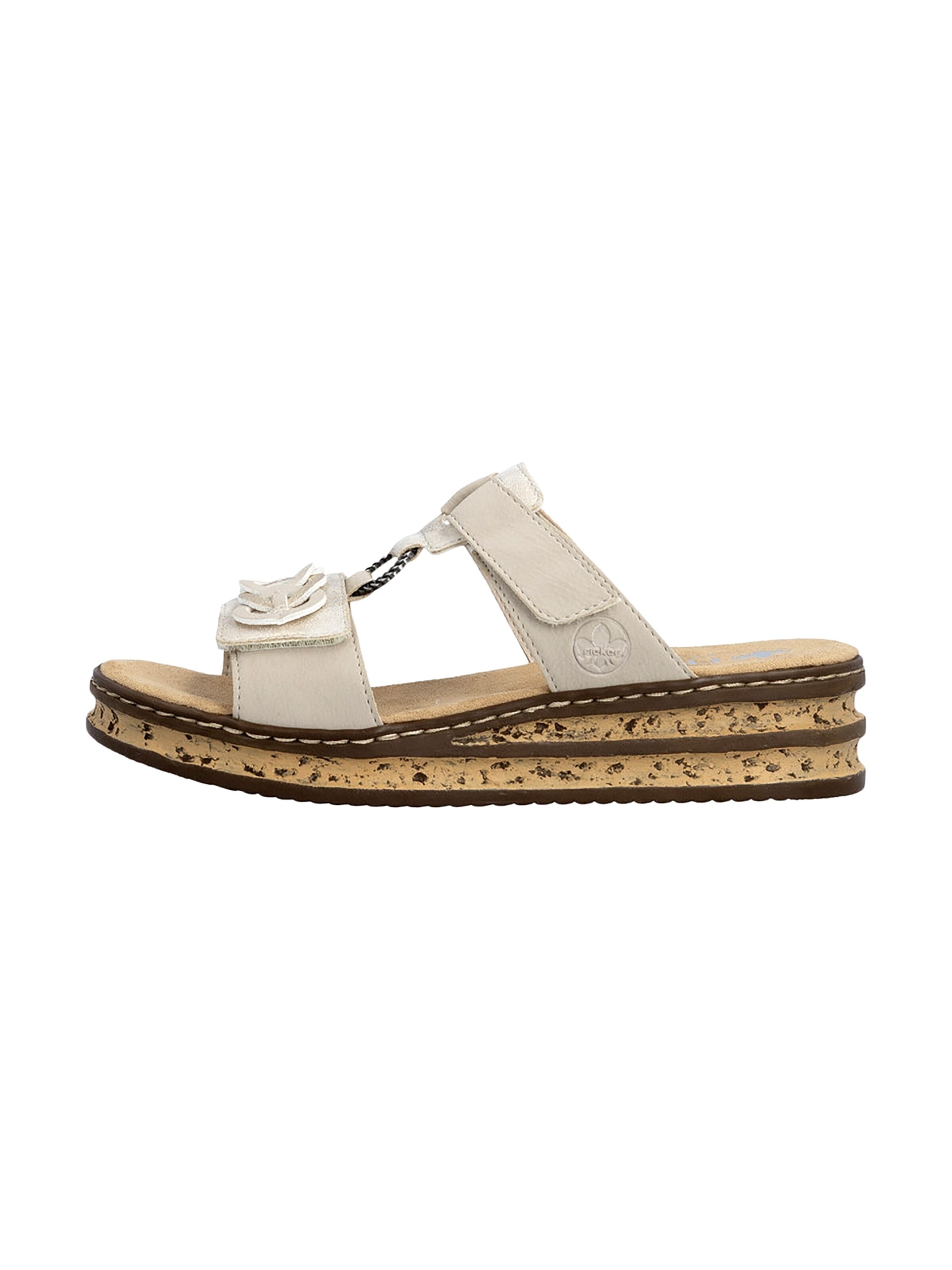 Rieker Mule 'Flache Sandalen zum Hineinschlüpfen' in Beige: front