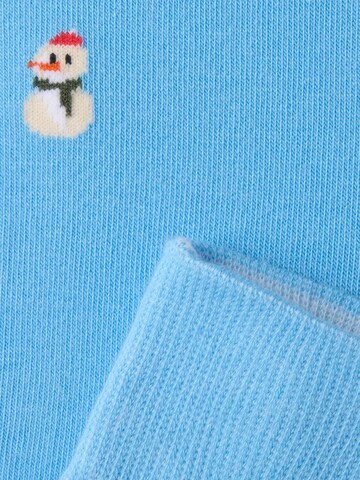 Von Jungfeld Socken 'mit Weihnachtsmotiven' in Blau