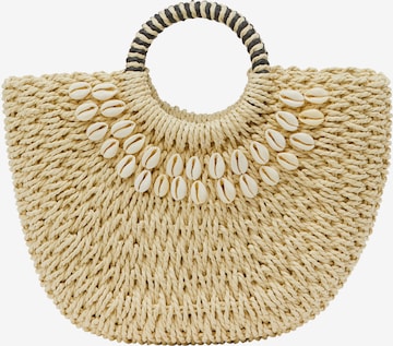 Borsa a mano di IZIA in beige: frontale